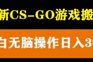 最新csgo游戏搬砖游戏，无需挂机小白无脑也能日入300
