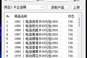 敢探号号卡系统一键上架助手