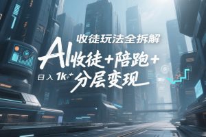 AI收徒玩法全拆解，靠“收徒+陪跑+分层变现”，纯靠流量变现，日入1k+