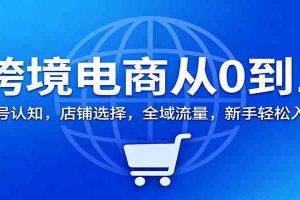 跨境电商从0到1：账号认知，店铺选择，全域流量，新手轻松入局
