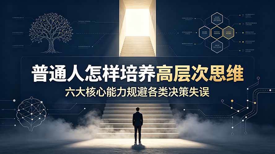 (19479期)付费文章:普通人怎样培养高层次思维,六大核心能力规避各类决策失误